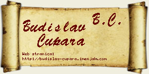 Budislav Cupara vizit kartica